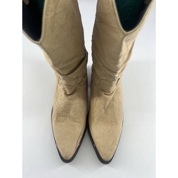 Dingo Womens Boots Tan Beige Pull On Boho Cowgirl Size 8 M Rodeo USA - Picture 5 of 7